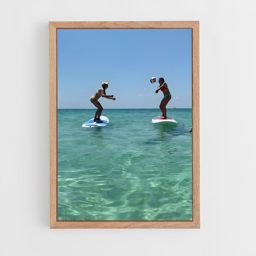 Poster Surf & Volley – affiche Beach-volley (vue 4)